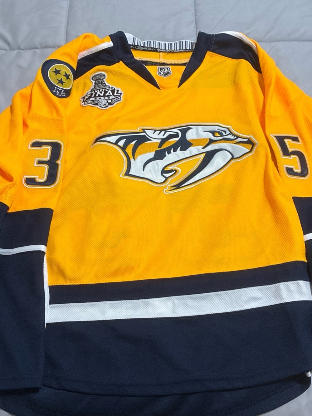 CCM Nashville Predators Yellow Black Hockey Jersey